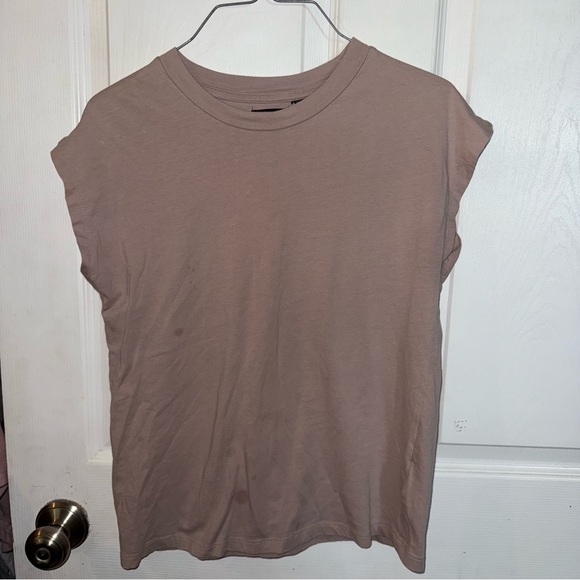 Brave Soul Brown Cap Sleeve Muscle Tee - Picture 1 of 4